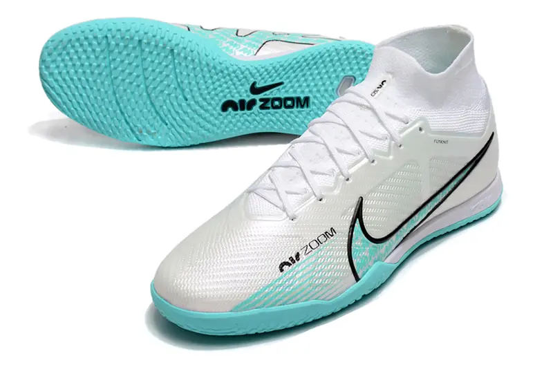 Nike Air Zoom Mercurial Superfly 9 Elite IC - White/Aqua Blue/Black