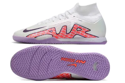 Nike Air Zoom Mercurial Superfly 9 Elite IC - White/Vivid Pink/Lavender