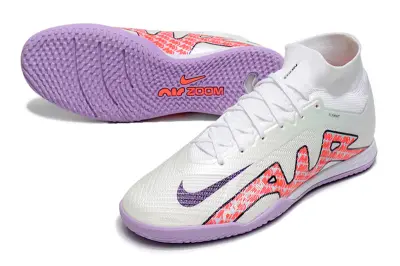Nike Air Zoom Mercurial Superfly 9 Elite IC - White/Vivid Pink/Lavender