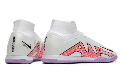 Nike Air Zoom Mercurial Superfly 9 Elite IC - White/Vivid Pink/Lavender