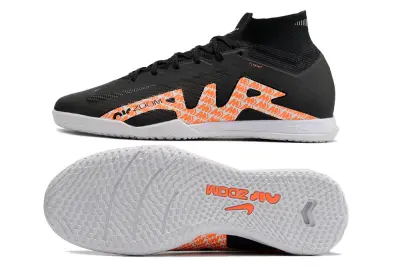 Nike Air Zoom Mercurial Superfly 9 Elite IC - Black/Vibrant Orange/White