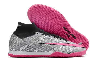 Nike Air Zoom Mercurial Superfly 9 Elite IC - Gray/Hot Pink/Stormy Gray