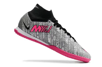 Nike Air Zoom Mercurial Superfly 9 Elite IC - Gray/Hot Pink/Stormy Gray