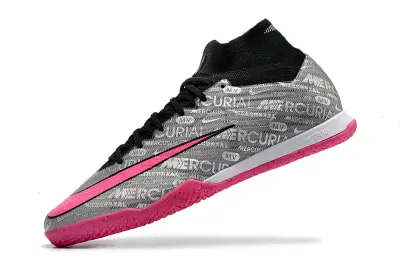 Nike Air Zoom Mercurial Superfly 9 Elite IC - Gray/Hot Pink/Stormy Gray