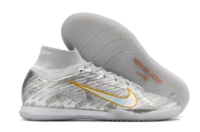 Nike Air Zoom Mercurial Superfly 9 Elite IC - Grey/Silver Mist/Golden Light