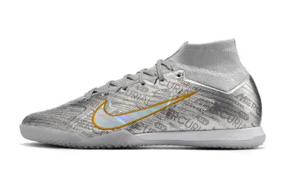 Nike Air Zoom Mercurial Superfly 9 Elite IC - Grey/Silver Mist/Golden Light