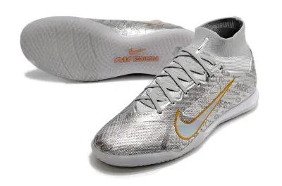 Nike Air Zoom Mercurial Superfly 9 Elite IC - Grey/Silver Mist/Golden Light
