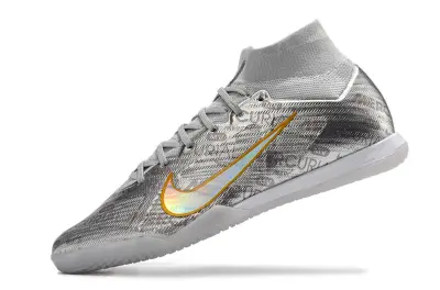 Nike Air Zoom Mercurial Superfly 9 Elite IC - Grey/Silver Mist/Golden Light
