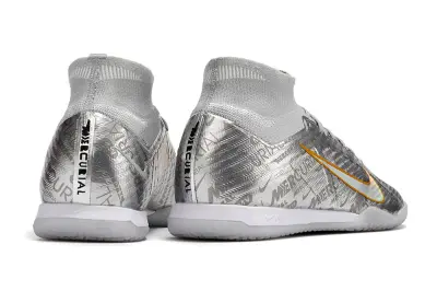 Nike Air Zoom Mercurial Superfly 9 Elite IC - Grey/Silver Mist/Golden Light