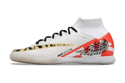 Nike Air Zoom Mercurial Superfly 9 Elite IC - White/Bright Red/Metallic Gold