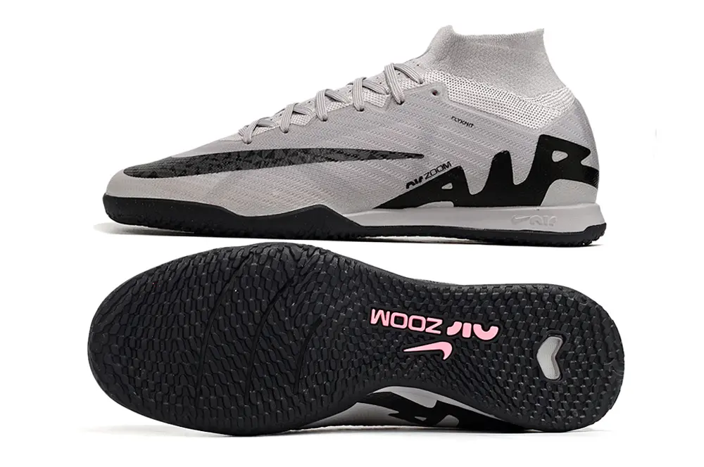 Nike Air Zoom Mercurial Superfly 9 Elite IC - Gray/Black/Light Pink