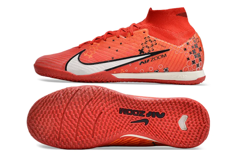 CR7 x Nike Air Zoom Mercurial Superfly 9 Elite IC - Red/Coral Blaze/Frosty White