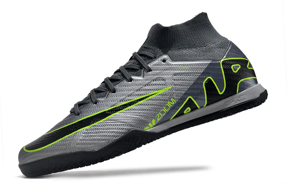 Nike Air Zoom Mercurial Superfly 9 Elite IC - Gray/Electric Lime/Graphite Black