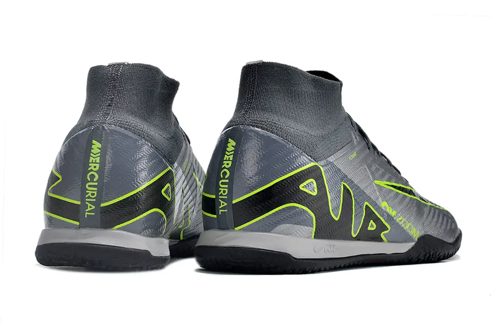 Nike Air Zoom Mercurial Superfly 9 Elite IC - Gray/Electric Lime/Graphite Black