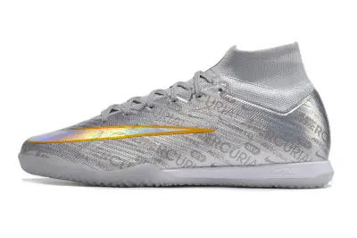 Nike Air Zoom Mercurial Superfly 9 Elite IC - Silver/Iridescent Yellow/Translucent White
