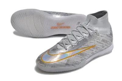 Nike Air Zoom Mercurial Superfly 9 Elite IC - Silver/Iridescent Yellow/Translucent White