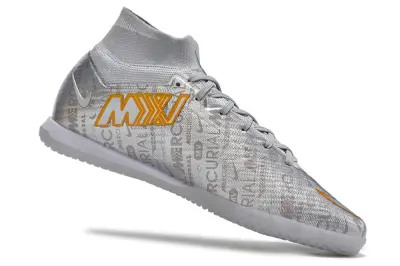 Nike Air Zoom Mercurial Superfly 9 Elite IC - Silver/Iridescent Yellow/Translucent White