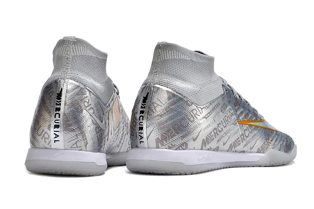 Nike Air Zoom Mercurial Superfly 9 Elite IC - Silver/Iridescent Yellow/Translucent White