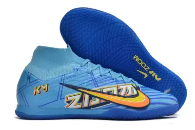 Mbappé x Nike Air Zoom Mercurial Superfly 9 Elite IC - Blue/Electric Blue/Sunburst Orange