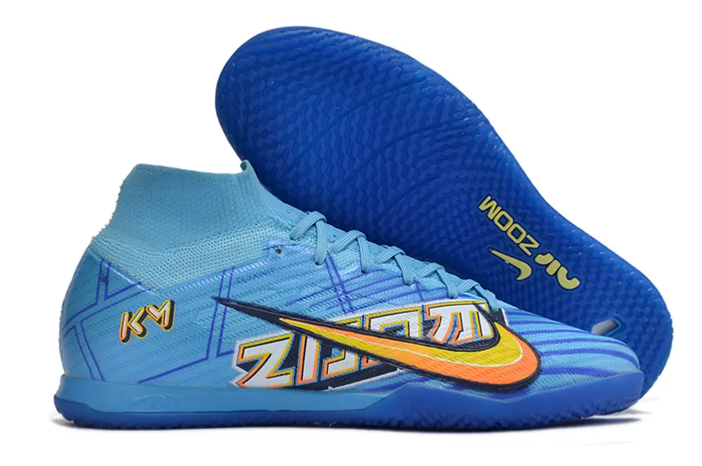 Mbappé x Nike Air Zoom Mercurial Superfly 9 Elite IC - Blue/Electric Blue/Sunburst Orange