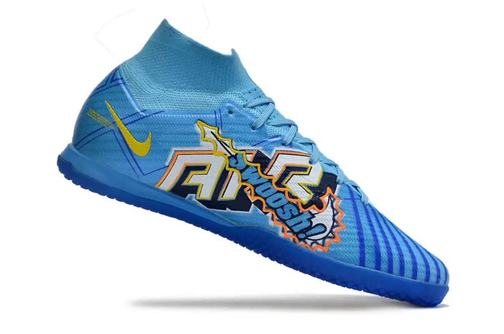 Mbappé x Nike Air Zoom Mercurial Superfly 9 Elite IC - Blue/Electric Blue/Sunburst Orange