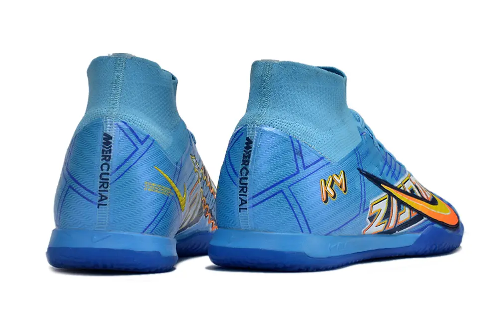 Mbappé x Nike Air Zoom Mercurial Superfly 9 Elite IC - Blue/Electric Blue/Sunburst Orange