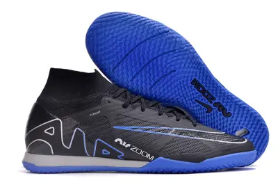 Nike Air Zoom Mercurial Superfly 9 Elite IC - Black/Electric Blue/Stealth Gray