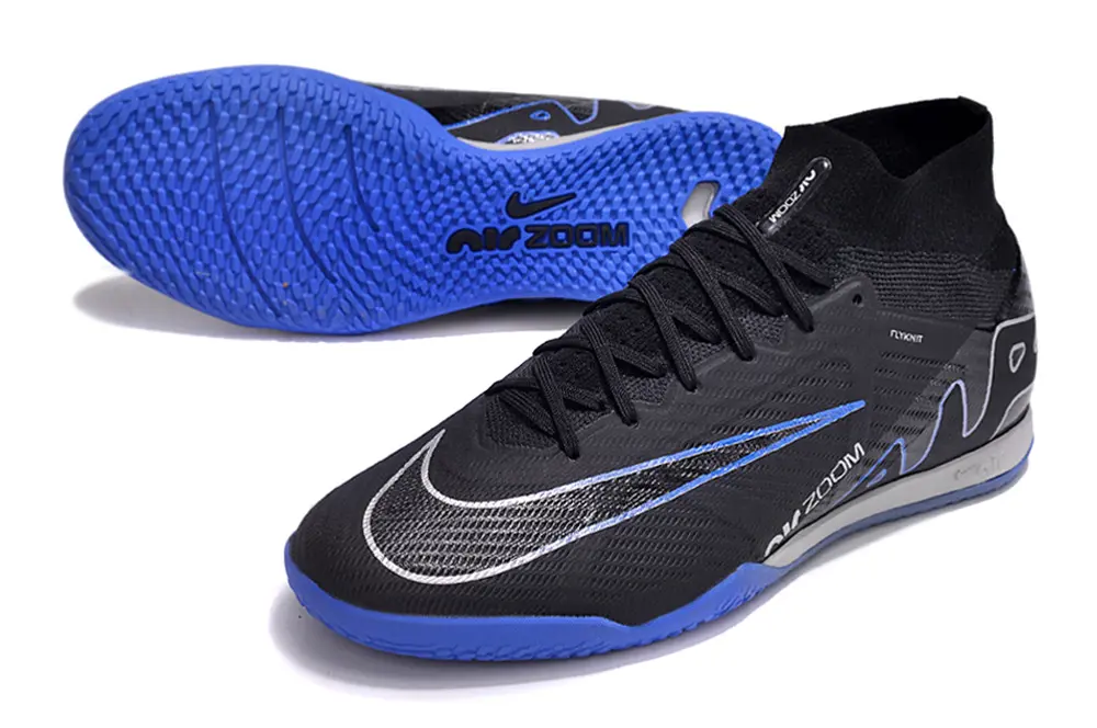 Nike Air Zoom Mercurial Superfly 9 Elite IC - Black/Electric Blue/Stealth Gray