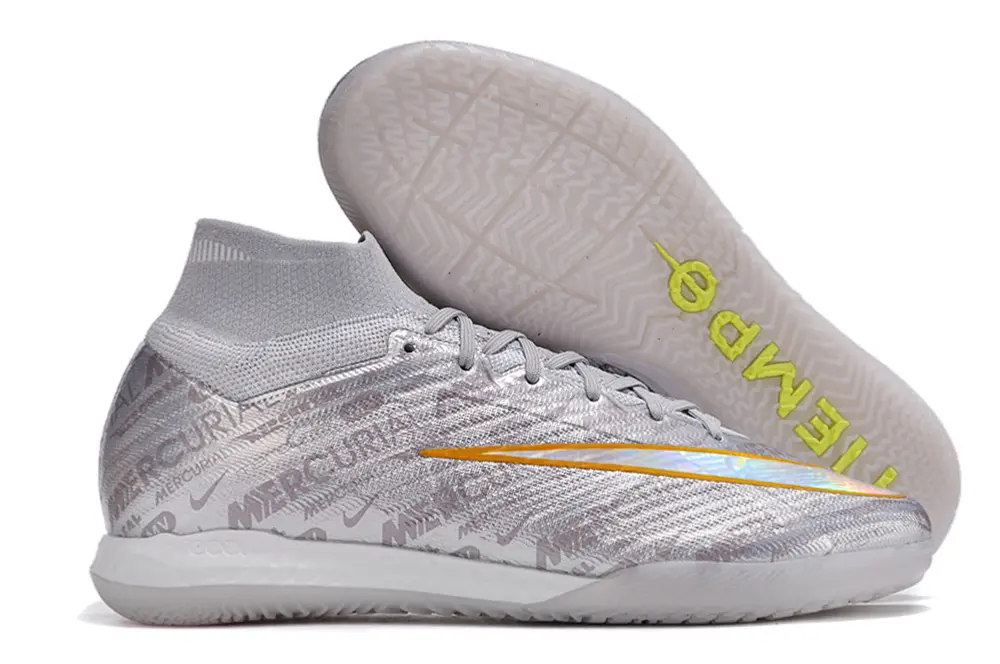 Nike Air Zoom Mercurial Superfly 9 Elite IC - Silver/Metallic Yellow/Gradient Iridescent
