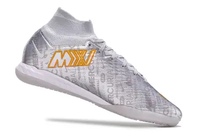 Nike Air Zoom Mercurial Superfly 9 Elite IC - Silver/Metallic Yellow/Gradient Iridescent
