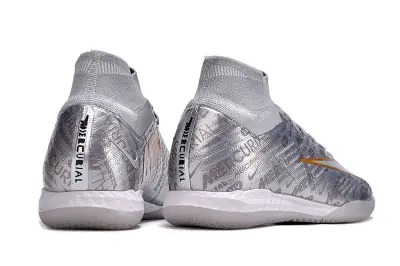 Nike Air Zoom Mercurial Superfly 9 Elite IC - Silver/Metallic Yellow/Gradient Iridescent