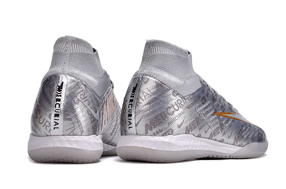 Nike Air Zoom Mercurial Superfly 9 Elite IC - Silver/Metallic Yellow/Gradient Iridescent