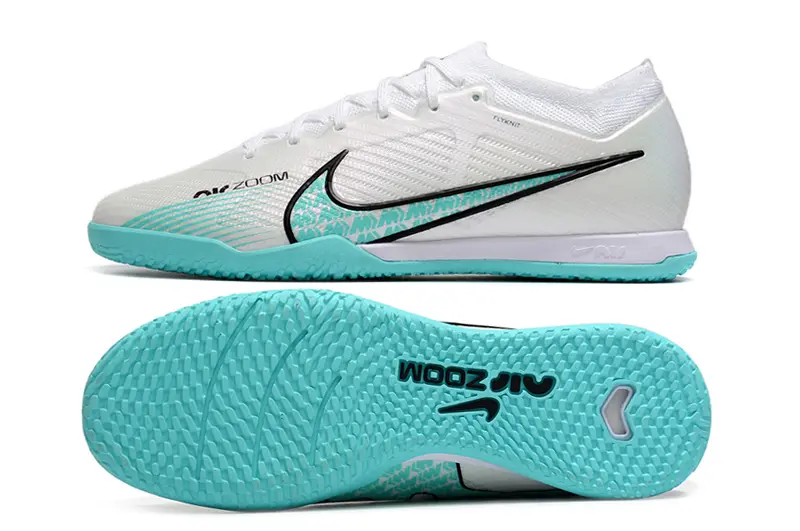 Nike Air Zoom Mercurial Vapor 15 Elite IC - White/Aqua Blue/Black