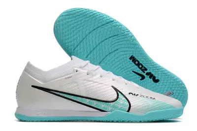 Nike Air Zoom Mercurial Vapor 15 Elite IC - White/Aqua Blue/Black