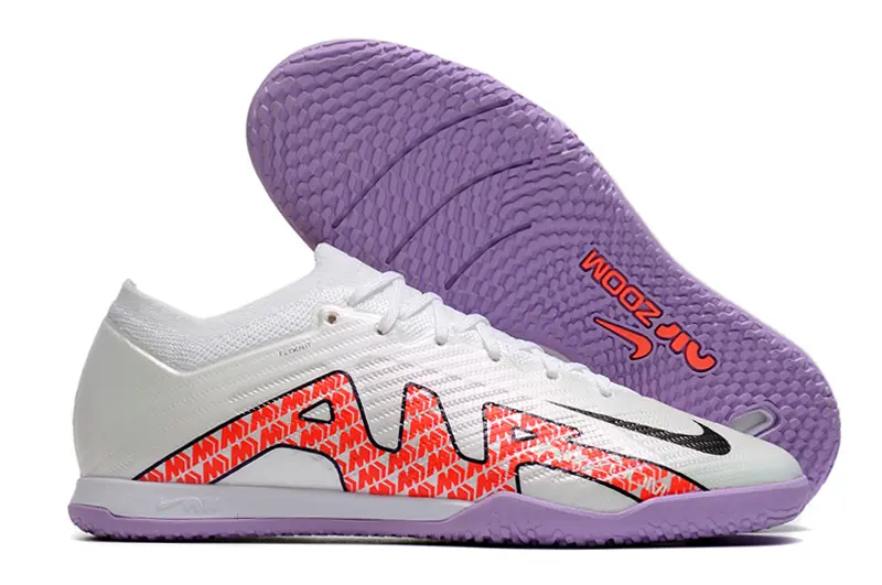 Nike Air Zoom Mercurial Vapor 15 Elite IC - White/Coral Red/Lavender Purple