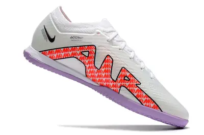 Nike Air Zoom Mercurial Vapor 15 Elite IC - White/Coral Red/Lavender Purple