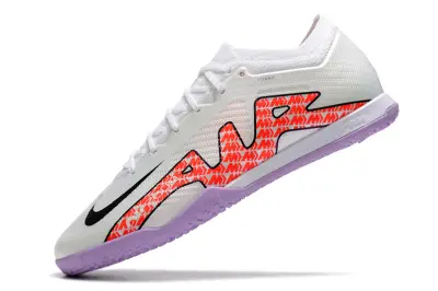 Nike Air Zoom Mercurial Vapor 15 Elite IC - White/Coral Red/Lavender Purple