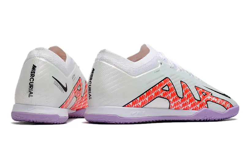 Nike Air Zoom Mercurial Vapor 15 Elite IC - White/Coral Red/Lavender Purple