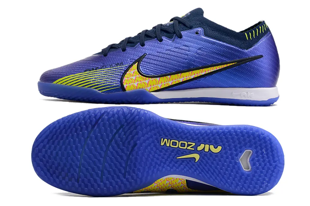 Nike Air Zoom Mercurial Vapor 15 Elite IC - Purple/Electric Yellow/Deep Blue