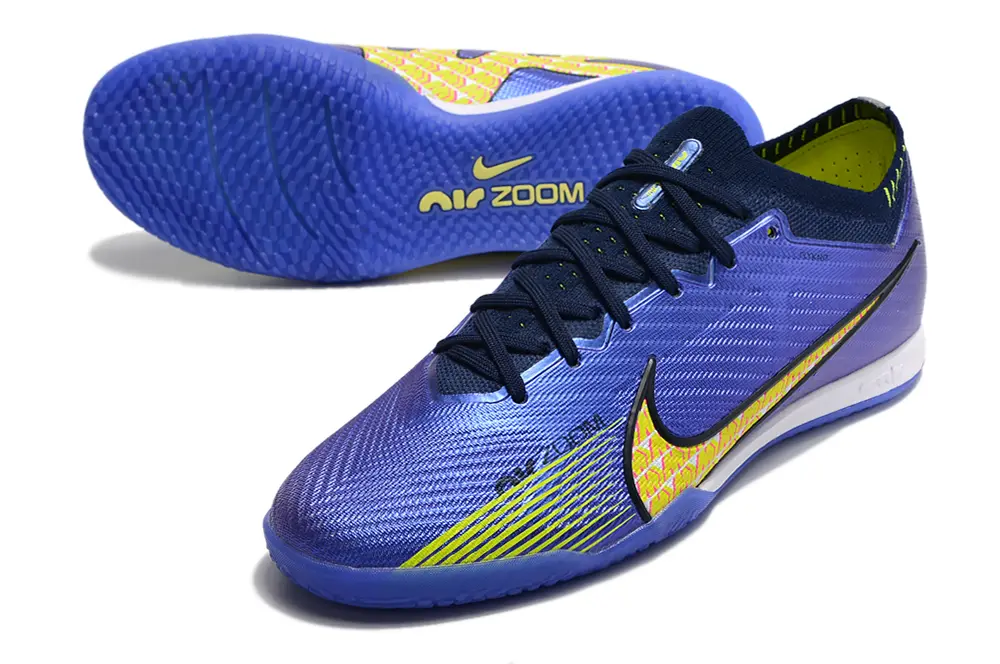 Nike Air Zoom Mercurial Vapor 15 Elite IC - Purple/Electric Yellow/Deep Blue
