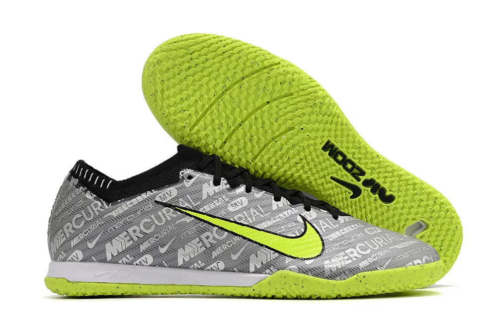 Nike Air Zoom Mercurial Vapor 15 Elite IC - Gray/Neon Green/Black
