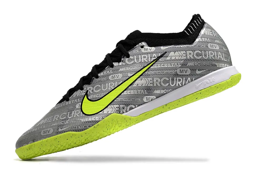 Nike Air Zoom Mercurial Vapor 15 Elite IC - Gray/Neon Green/Black