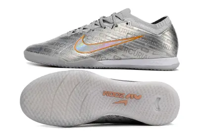 Nike Air Zoom Mercurial Vapor 15 Elite IC - Silver/Metallic Silver/Neon Orange
