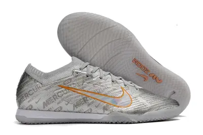 Nike Air Zoom Mercurial Vapor 15 Elite IC - Silver/Metallic Silver/Neon Orange
