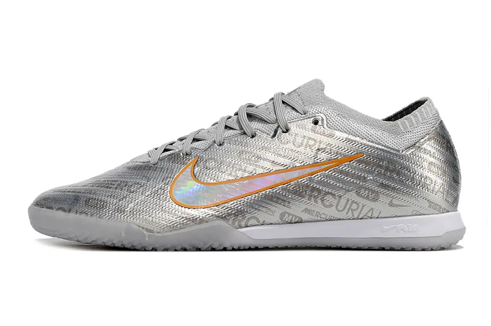 Nike Air Zoom Mercurial Vapor 15 Elite IC - Silver/Metallic Silver/Neon Orange