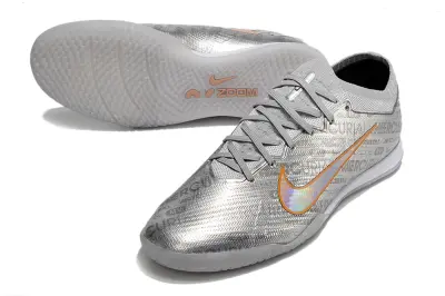 Nike Air Zoom Mercurial Vapor 15 Elite IC - Silver/Metallic Silver/Neon Orange