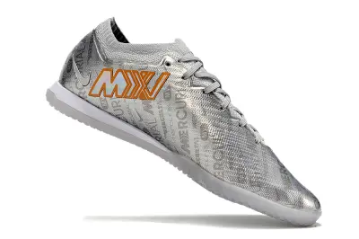 Nike Air Zoom Mercurial Vapor 15 Elite IC - Silver/Metallic Silver/Neon Orange