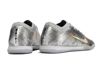 Nike Air Zoom Mercurial Vapor 15 Elite IC - Silver/Metallic Silver/Neon Orange