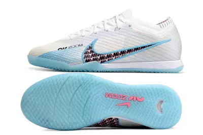 Nike Air Zoom Mercurial Vapor 15 Elite IC - White/Ocean Blue/Fuchsia Pink