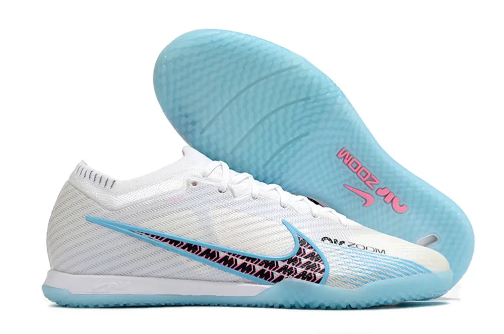 Nike Air Zoom Mercurial Vapor 15 Elite IC - White/Ocean Blue/Fuchsia Pink